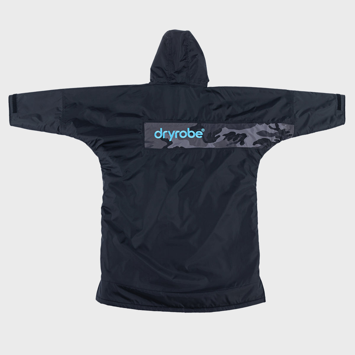 dryrobe® Advance Kids Long Sleeve Robe Black Blue Camo