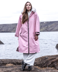Alpine pink dryrobe® Advance long sleeve changing robe 