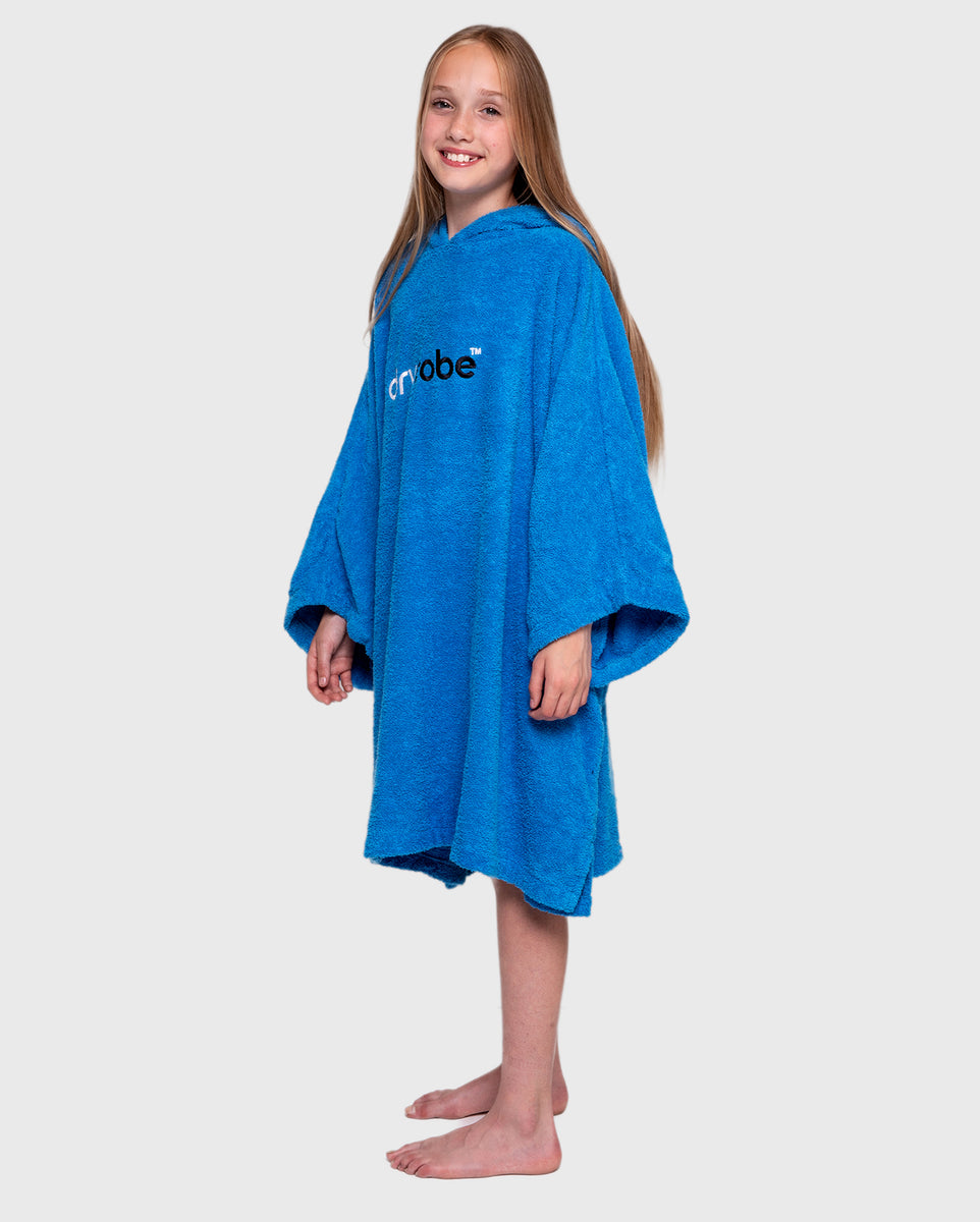 dryrobe® Kids Organic Towel Changing Robe Cobalt Blue
