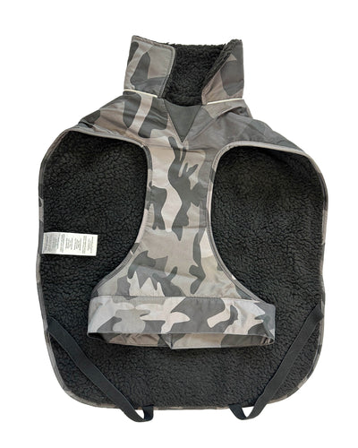 Resale - Black Camo Dog Coat L