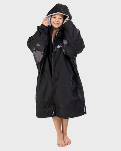 REWORK - Black Grey Camo Advance Kids Changing Robe