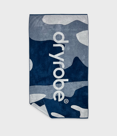 Blue Black Camo Beach Towel
