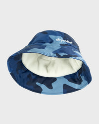 Inside of dryrobe Fleece Lined Bucket Hat in Blue Camo 