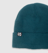 Flat studio shot of deep sea blue Dryrobe® Beanie hat 