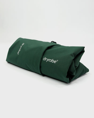 Dryrobe® green poncho rolled up