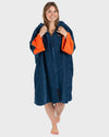 Deep Sea Blue Full-Zip Organic Towel Robe