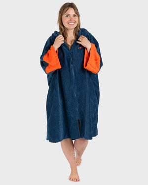Deep Sea Blue Full-Zip Organic Towel Robe Dryrobe®