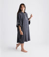 Dark Slate Organic Towel Changing Robe