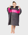 REWORK - Slate Grey Pink Kids Organic Towel Changing Robe