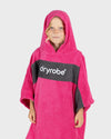 REWORK - Pink Slate Grey Kids Organic Towel Changing Robe