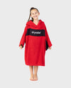 REWORK - Red Black Kids Organic Towel Changing Robe