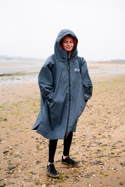 Dark Grey Orange Kids Advance Changing Robe