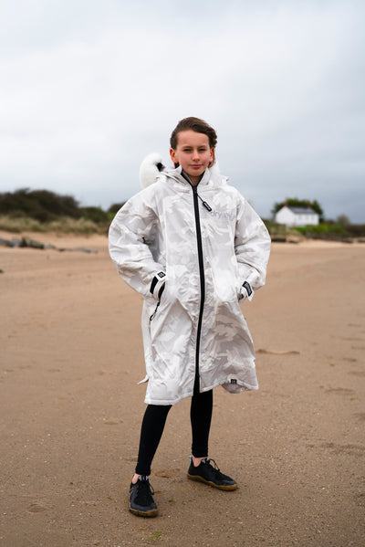 Alpine White Camo Kids Advance Changing Robe