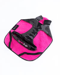 Resale - Black Camouflage Pink Dog Coat L