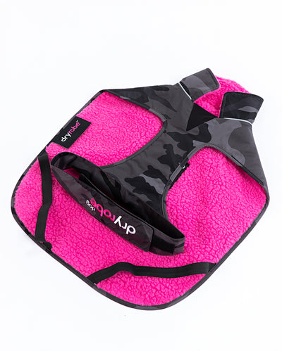 Resale - Black Camouflage Pink Dog Coat XXL