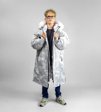Alpine White Camo Kids Advance Changing Robe