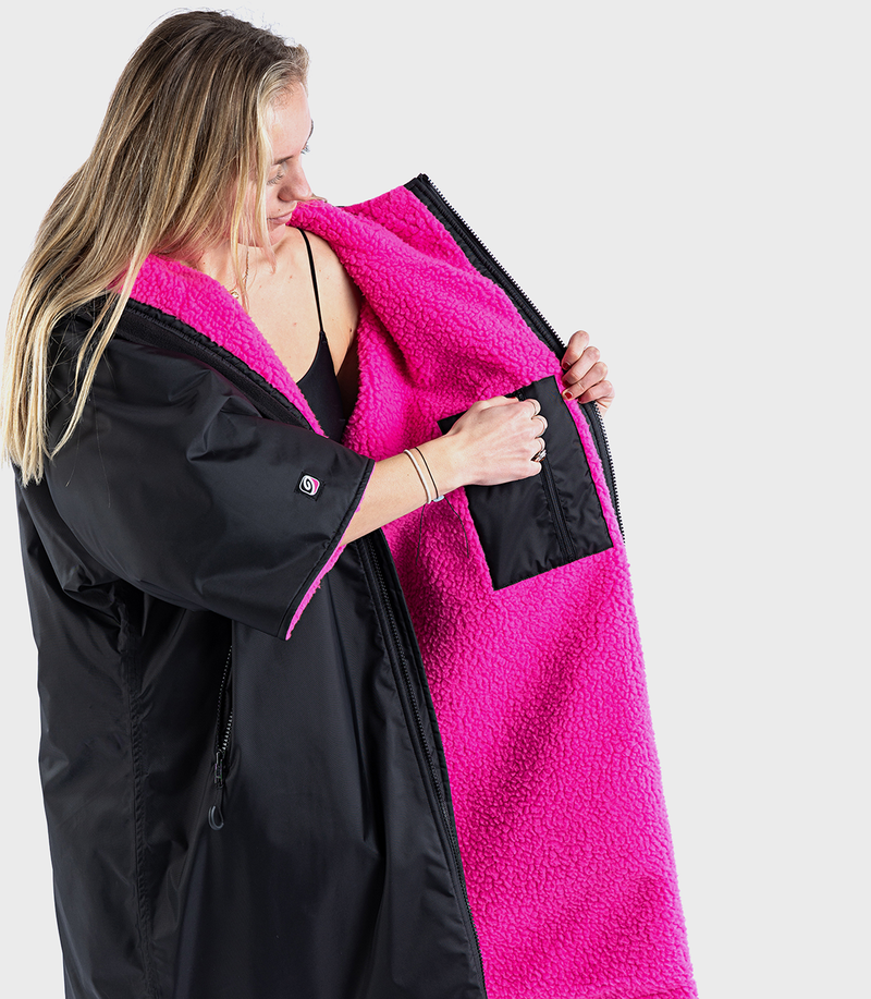 Black Pink Easy-Fit Advance Changing Robe | Dryrobe®