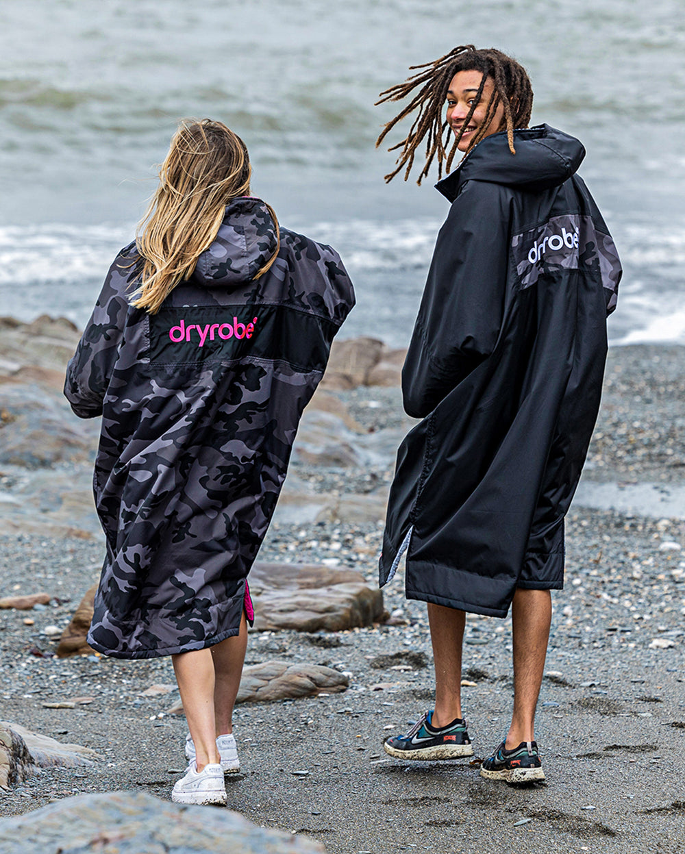 Fanrobe Dry Robe dryrobe Advance Long Sleeve - REMIX Range - black grey camo