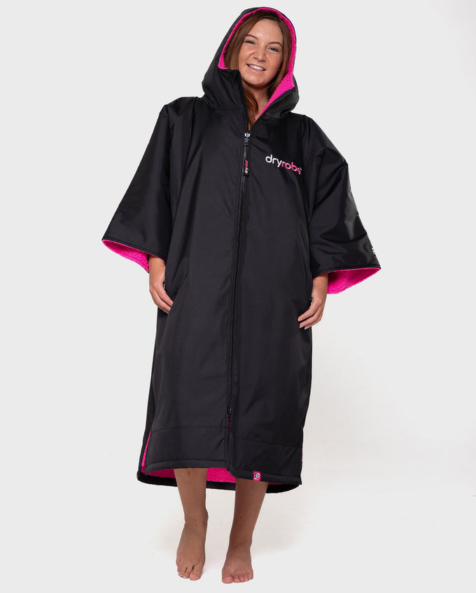 Black Pink Easy-Fit Advance Changing Robe | Dryrobe®