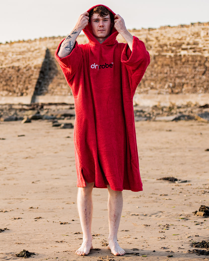 dryrobe® Organic Towel Changing Robe red