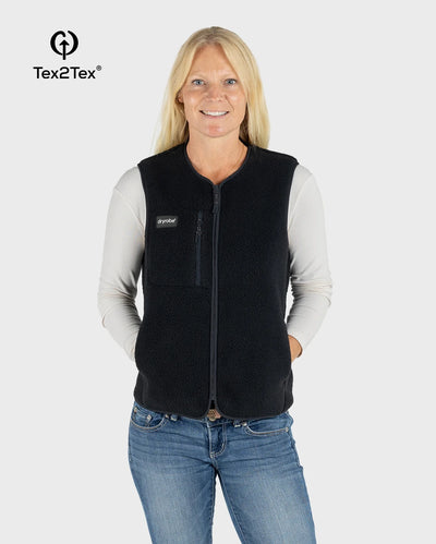 Black Thermal Unisex Fleece Gilet