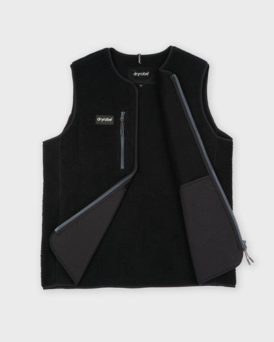 Flat product shot of Dryrobe® fleece Gilet