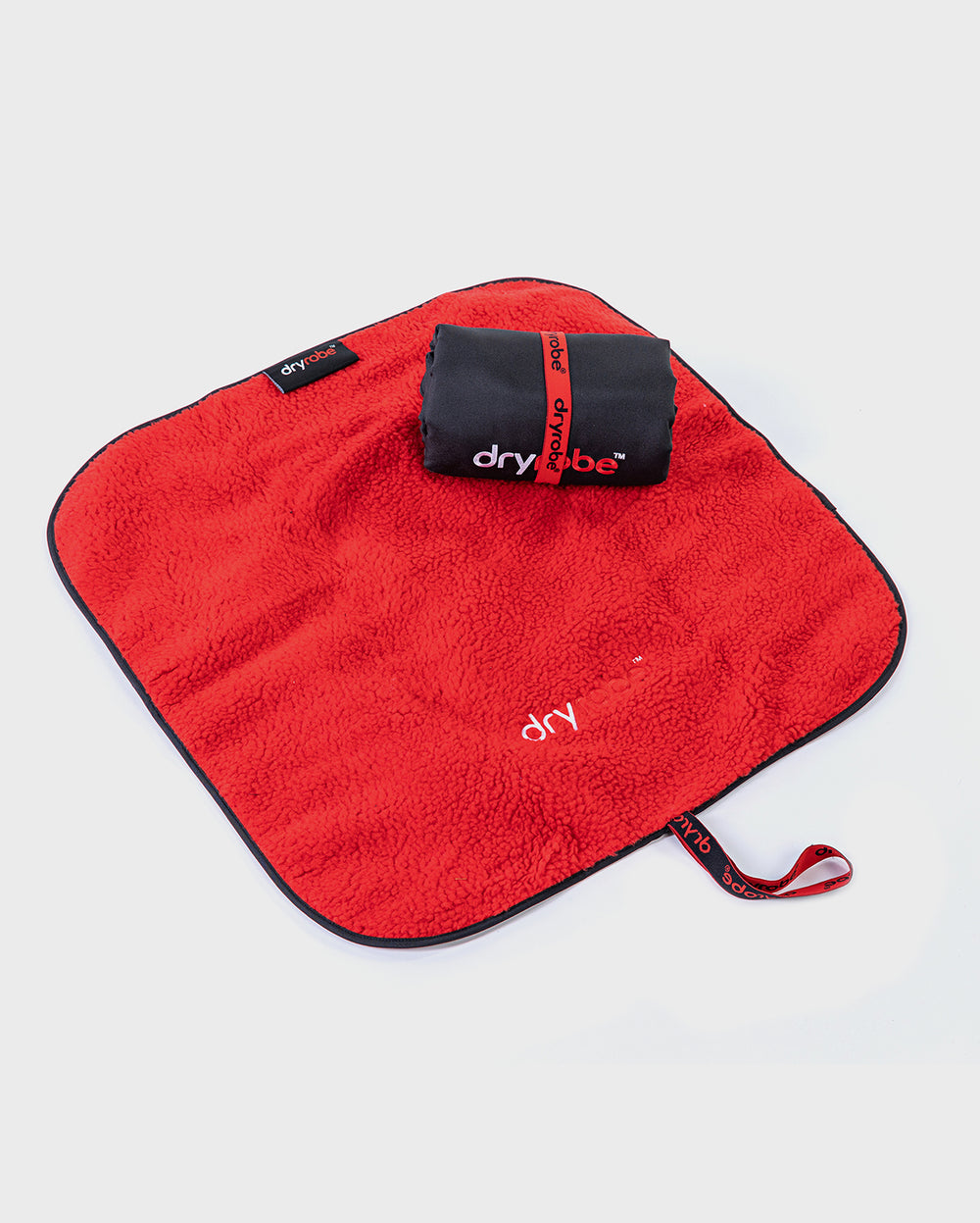 dryrobe® Wetsuit Changing Mat for Swimming & Surf Black Red