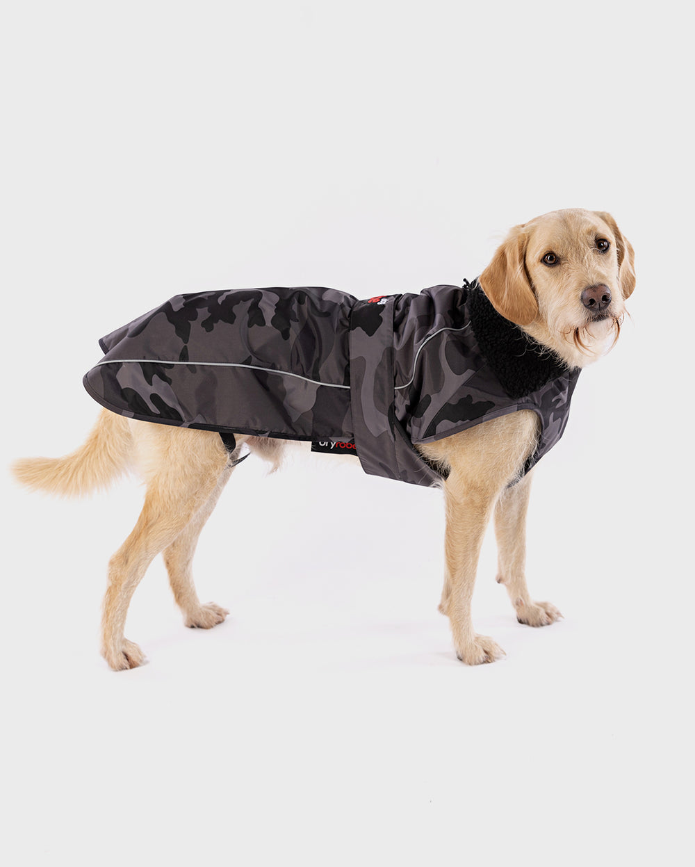 Black Camo Dog Coat | Dryrobe®