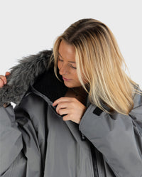 Alpine grey dryrobe® Advance long sleeve changing robe 