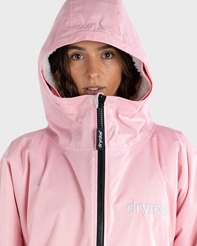 Alpine pink dryrobe® Advance long sleeve changing robe 