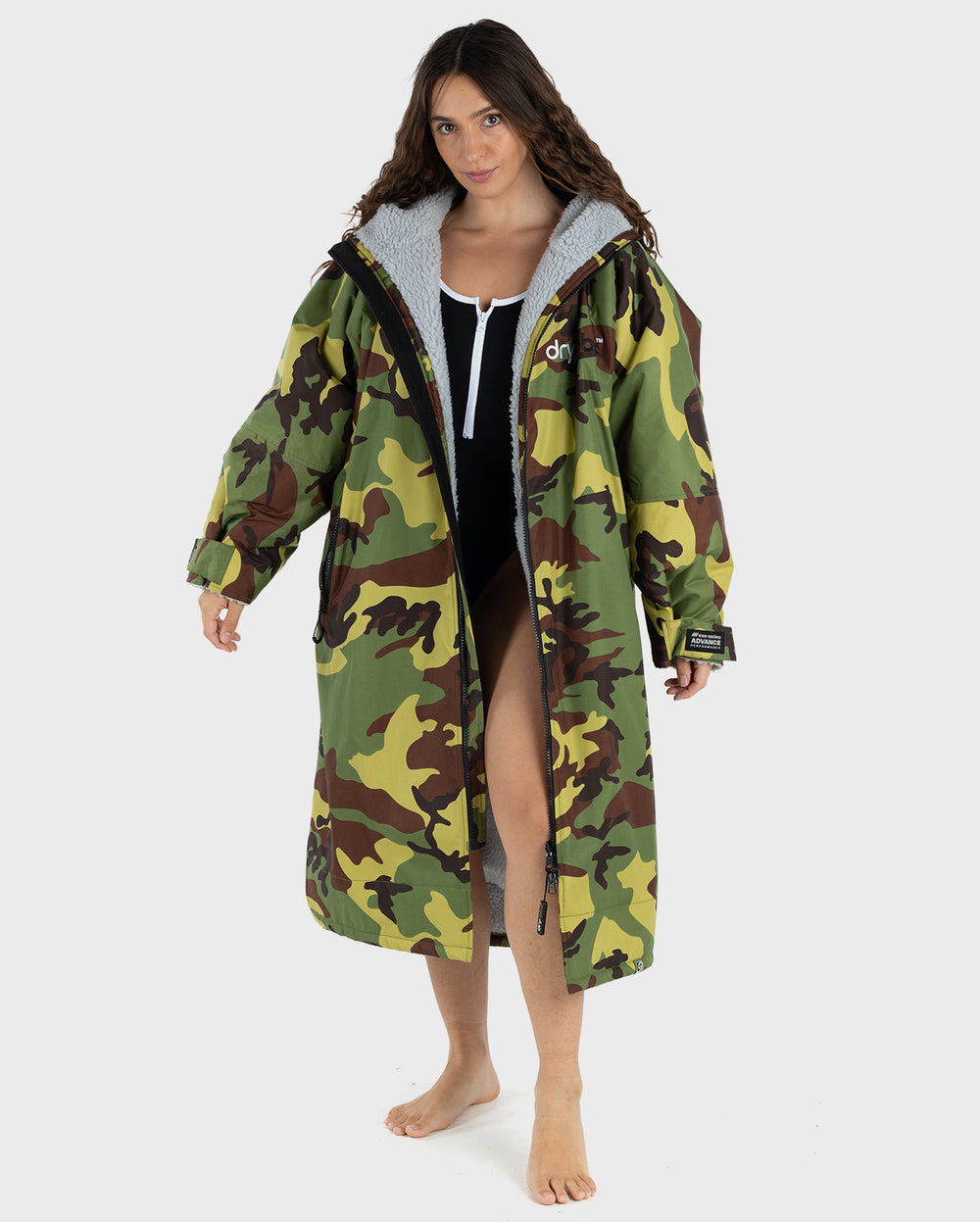 dryrobe® Advance Long Sleeve Changing Robe Camo/Grey