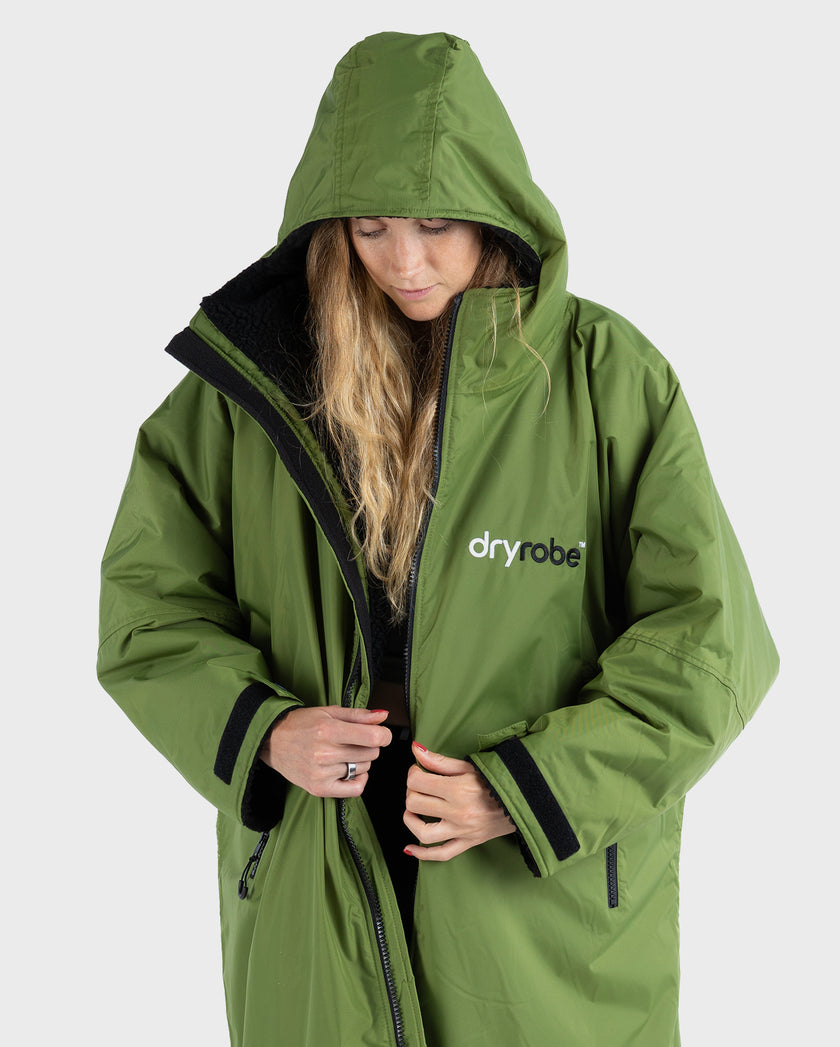 dryrobe® Advance Long Sleeve Forest Green/Black