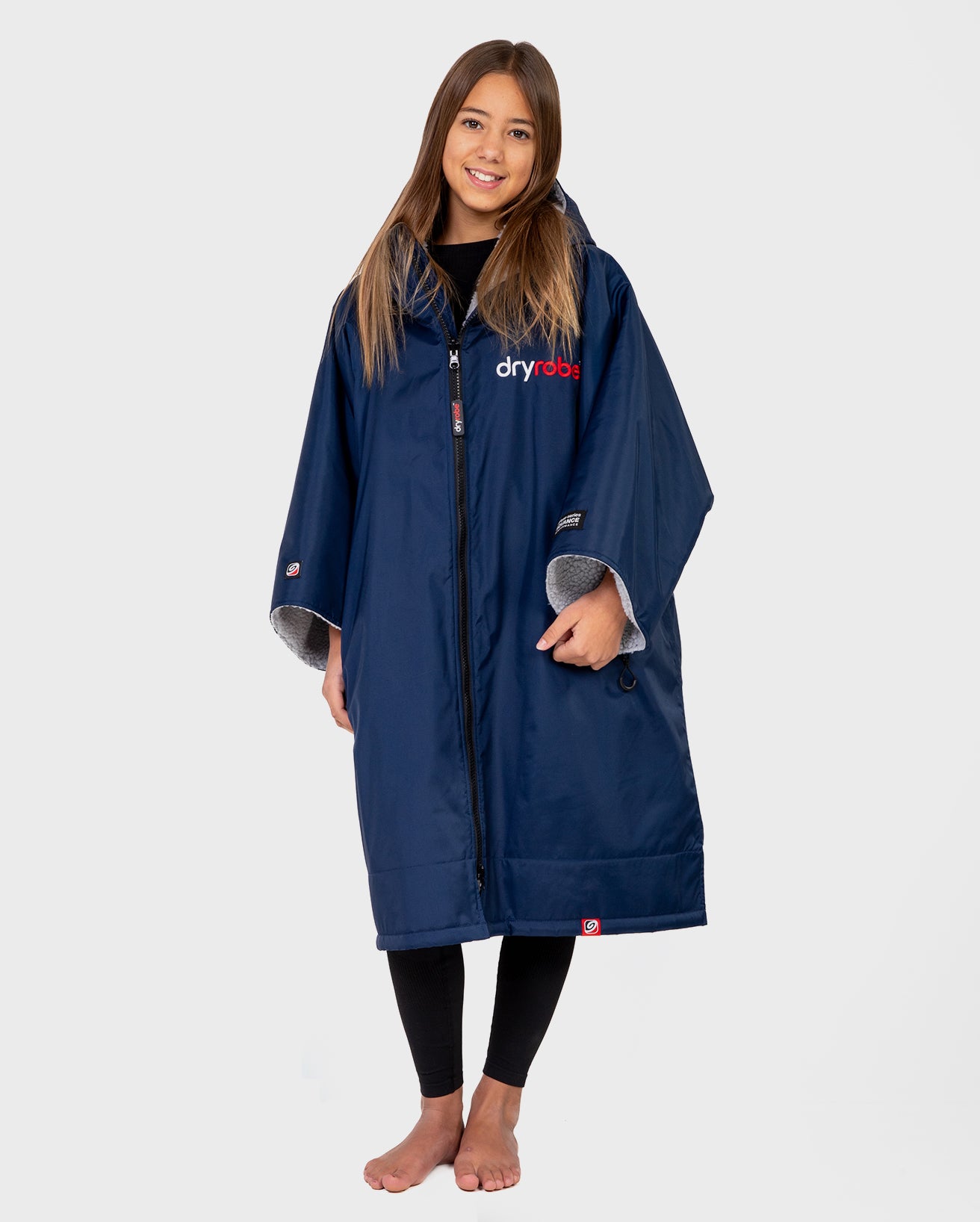 Navy Grey Easy-Fit Kids Advance Changing Robe | Dryrobe®