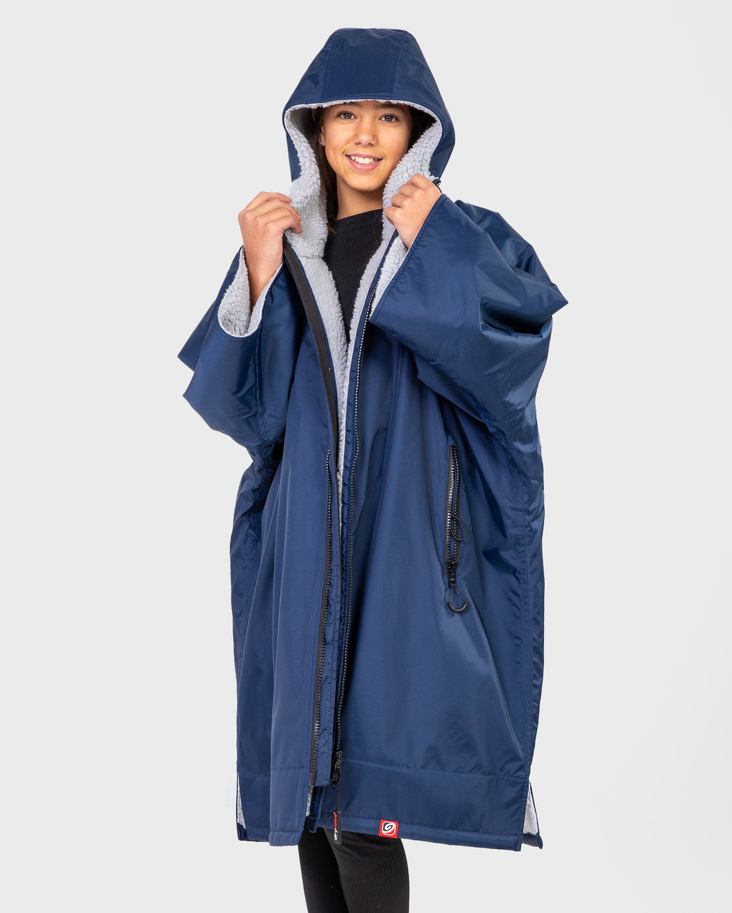 Navy Grey Easy-Fit Kids Advance Changing Robe | Dryrobe®