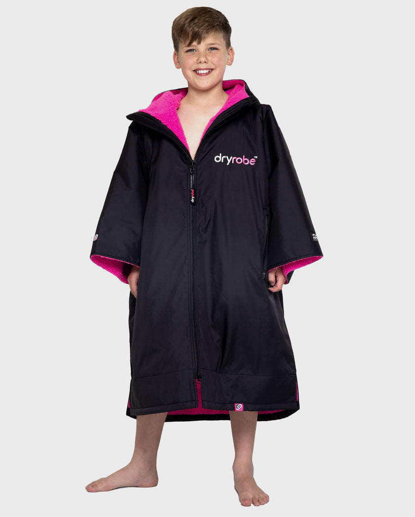 Changing Robe Children Black Pink Easy-Fit Kids Advance Changing Robe | Dryrobe®