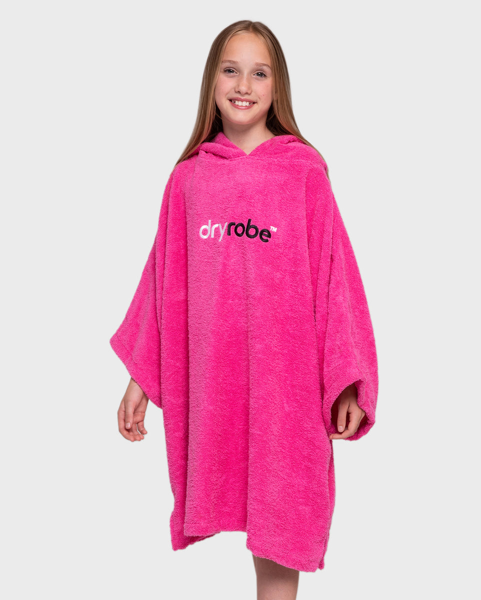 dryrobe® Kids Organic Towel Changing Robe Pink