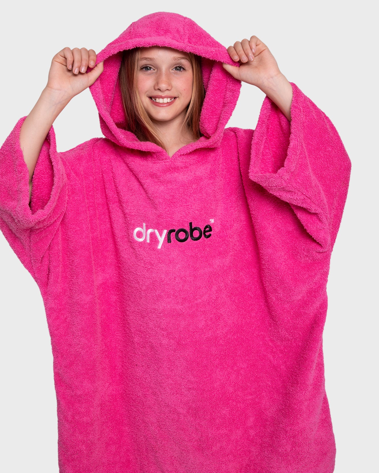 dryrobe® Kids Organic Towel Changing Robe - Pink