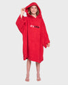 Red Kids Organic Towel Changing Robe