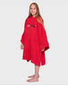 Red Kids Organic Towel Changing Robe