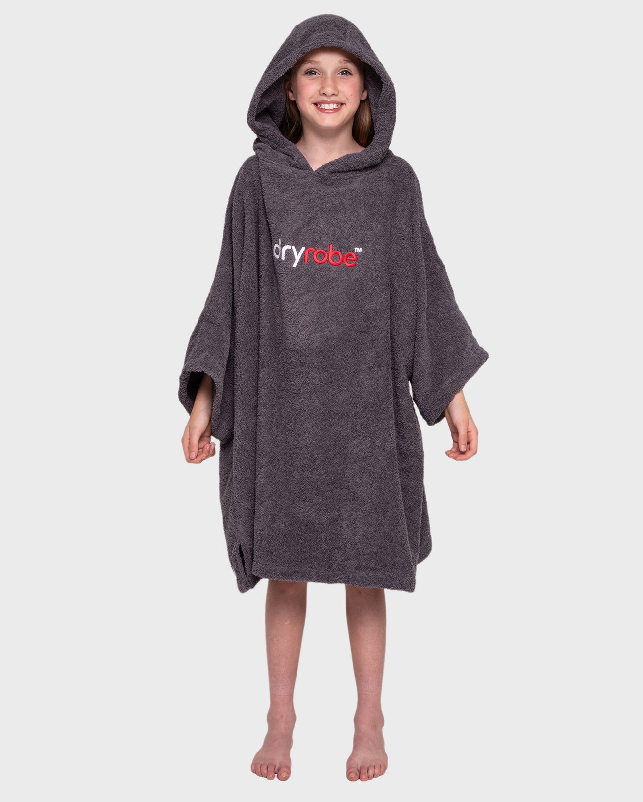Slate Grey Kids Organic Towel Changing Robe | Dryrobe®