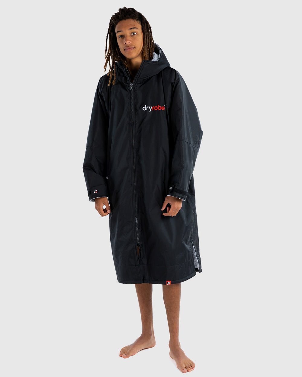 dryrobe® Advance Long Sleeve Changing Robe Black/Grey