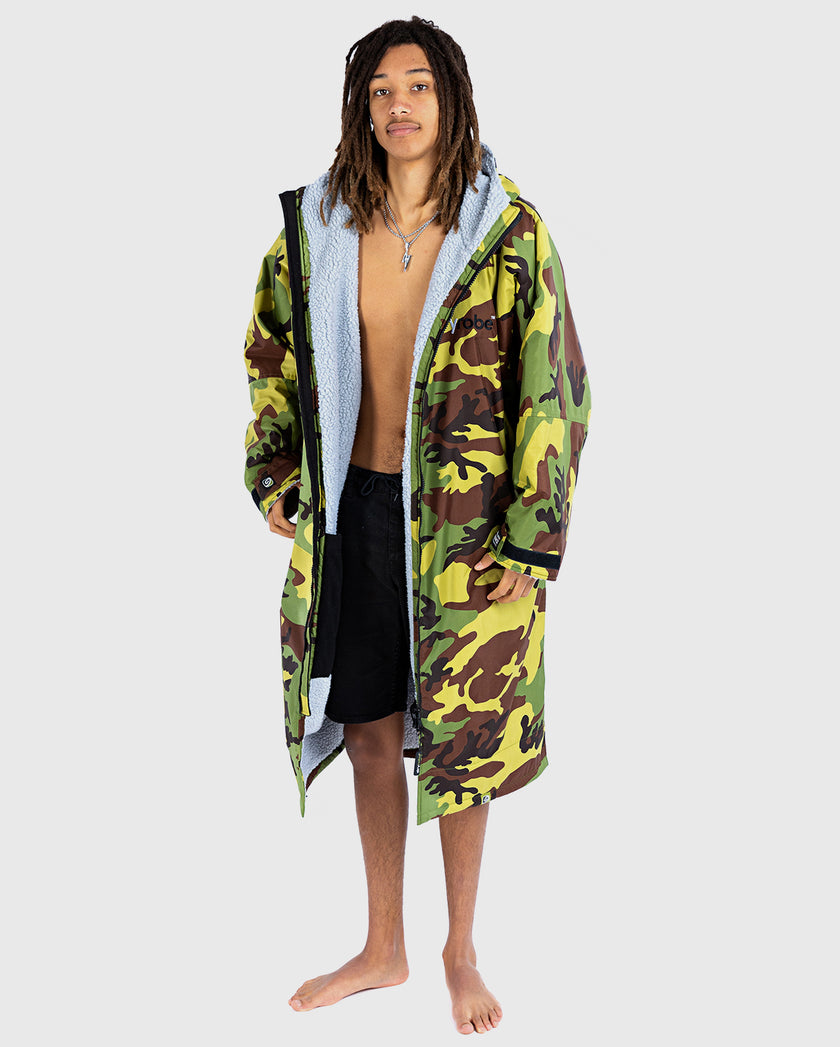 dryrobe® Advance Long Sleeve Changing Robe Camo/Grey