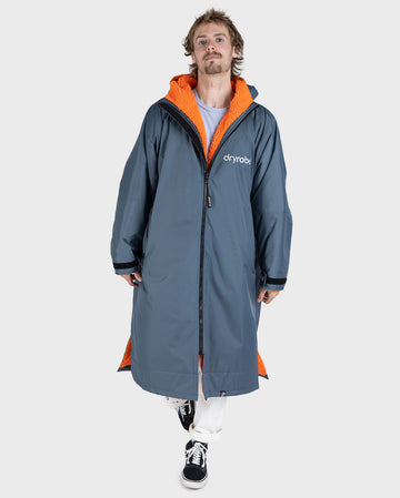 dryrobe Advance Long Sleeve - Dark Grey/Orange
