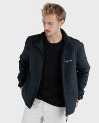 Man wearing dryrobe® Mid-Layer Jacket unzipped