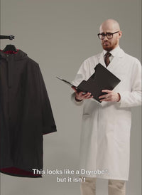 Scientist testing Dryrobe® drying time of long sleeve advance compared to competitor 