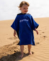 Navy Royal Blue Kids Organic Towel Changing Robe