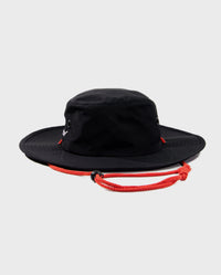 1|Back of Black dryrobe® Quick Dry brimmed hat